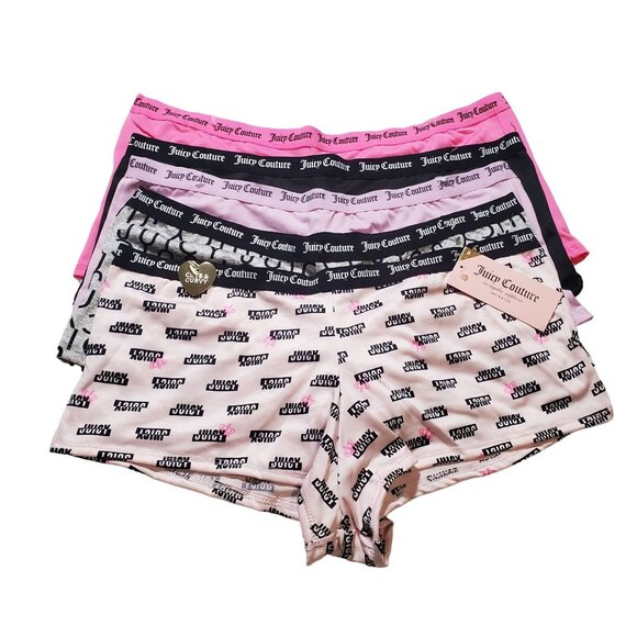 Juicy Couture Other - Juicy Couture intimates womens 5pack underwear boyshorts multicolor Size 1X new